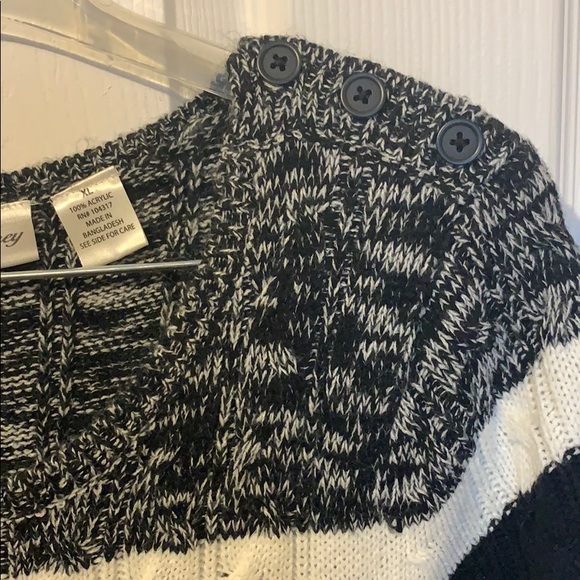 Black and white sweater dress. Perfect for winter! - Picture 3 of 3